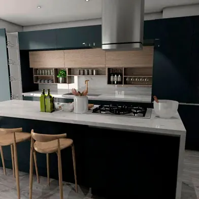 5 tips esenciales para construir una cocina perfecta con mesones de porcelanato tipo marmol