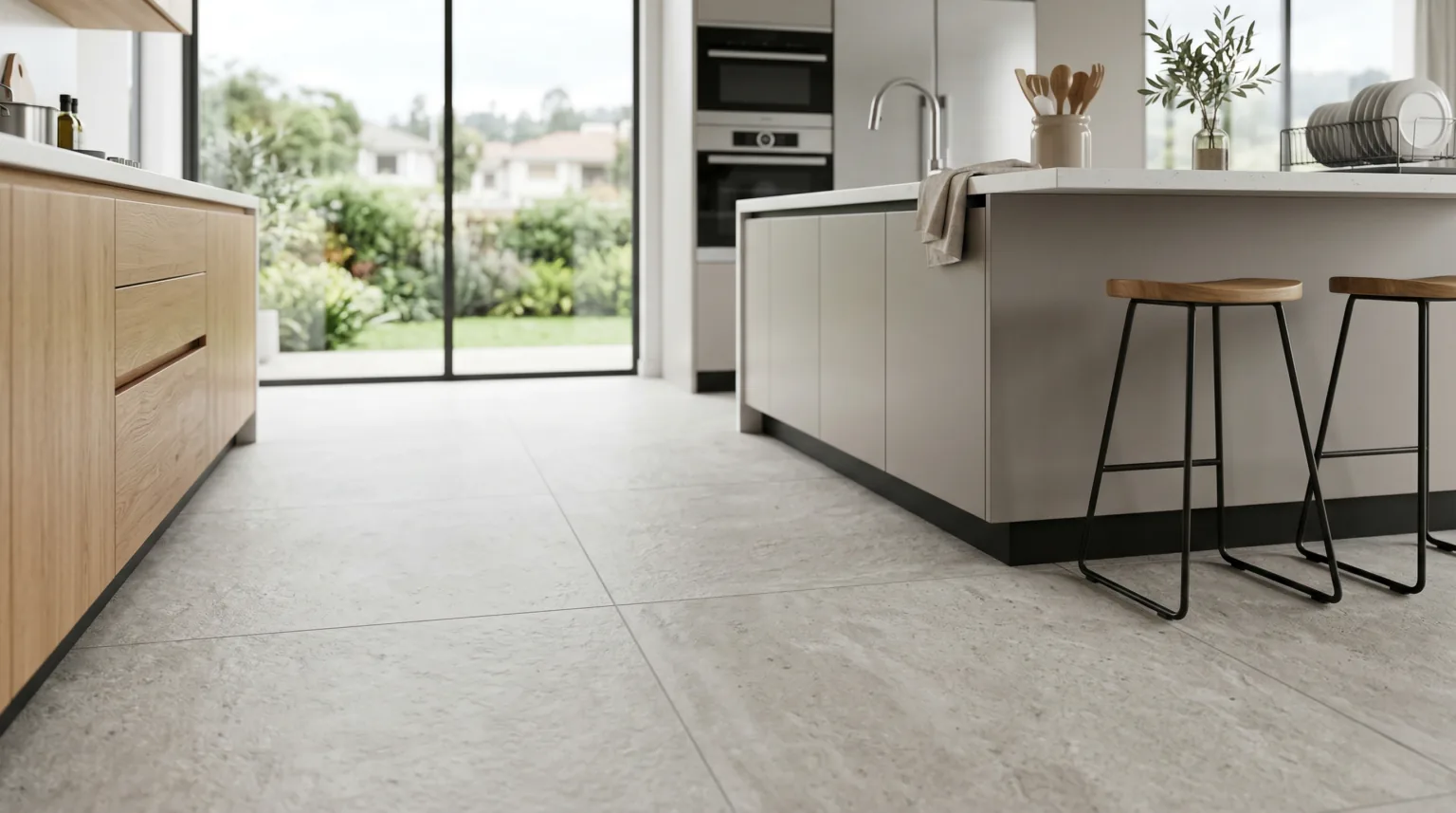 Porcelanato efecto cemento estilo minimalista