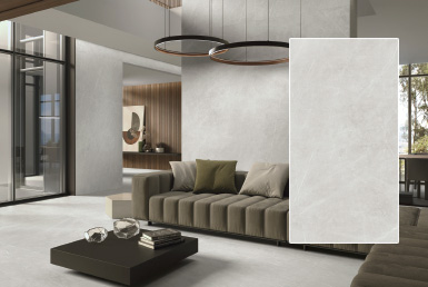 Kinara-importación-y-venta-porcelanato-y-cerámica-formato-grande-80x160cm-TESSINO-SMOKE porcelanato y cerámica formato grande en sala piso pared tono mate claro