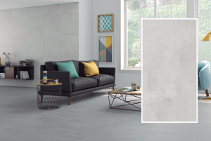 sala gris cafe piso pared porcelanato y cerámica baldosas tipo cemento