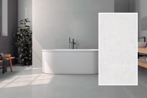 baño bañera blanca piso pared porcelanato y cerámica baldosas tipo cemento