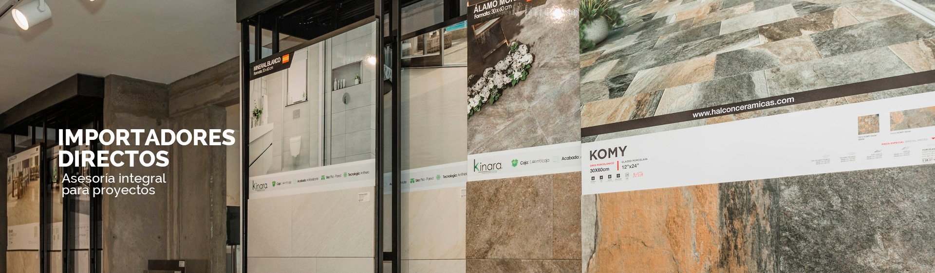 exhibición variedad de porcelanatos piedras decorativas pisos tipo madera