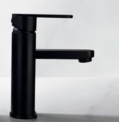 griferia-ROMA-NEGRO-MATE Llave monomando negro mate con fondo blanco