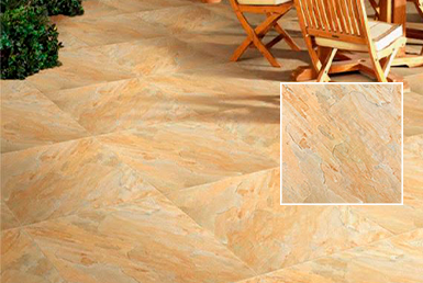 Ceramica antideslizante en exterior de casa en garaje