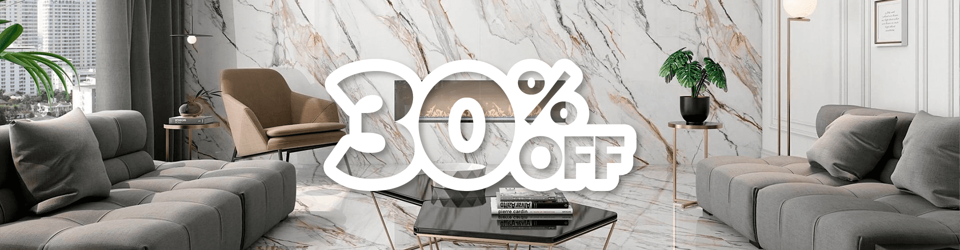 Pared de granito para sala