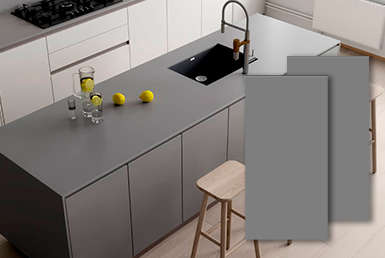 Titanium-piedra-sinterizada-dekton Mesón de cocina de granito color gris de 120x240cm
