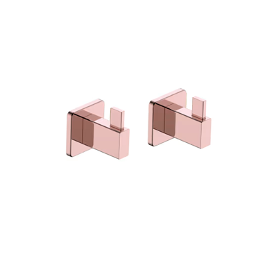 percha oro rosa tecnich Percha dorada para baño elegantes