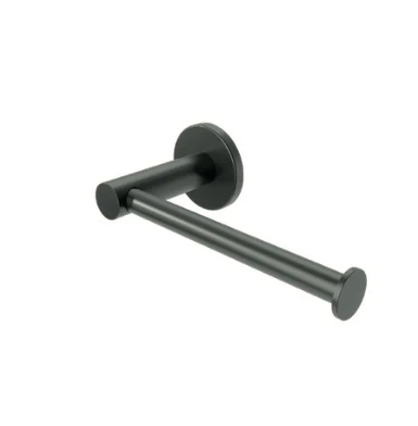 portarollo negro esencial Toallero negro mate para baños sofisticados