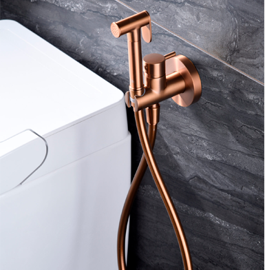 Bide de baño color dorado para baño